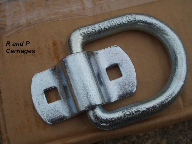 1/2 Lashing Tie down D Rings Zinc 12,000# Tractor Equipment Heavy Dut –  Need a Trailer Part